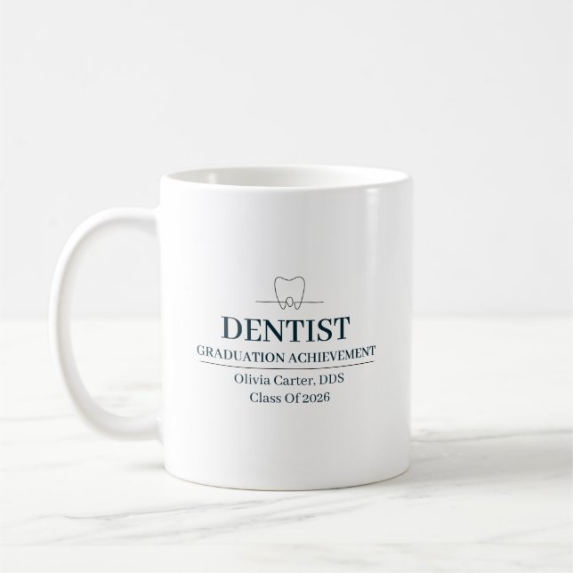 Tandläkare Anpassat Namn Sedan År Kaffemugg (Vänster)