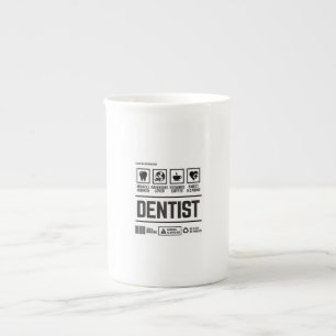 tandläkare benporslin mugg