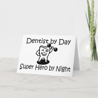 Tandläkare Dag Superhjälte Natt Helgkort