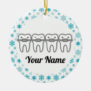 Tandläkare för tandläkare julgransprydnad keramik