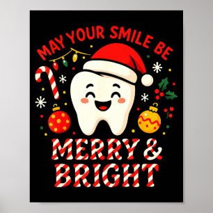 Tandläkare God Jul Må Din Leende Vara Glad An Poster
