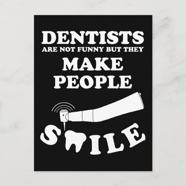 Tandläkare gör folk till sjömil | Dentist Funny Qu Vykort (Framsida)