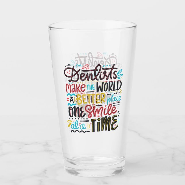 Tandläkare gör världen ett bättre ställe glaskopp (Framsida)