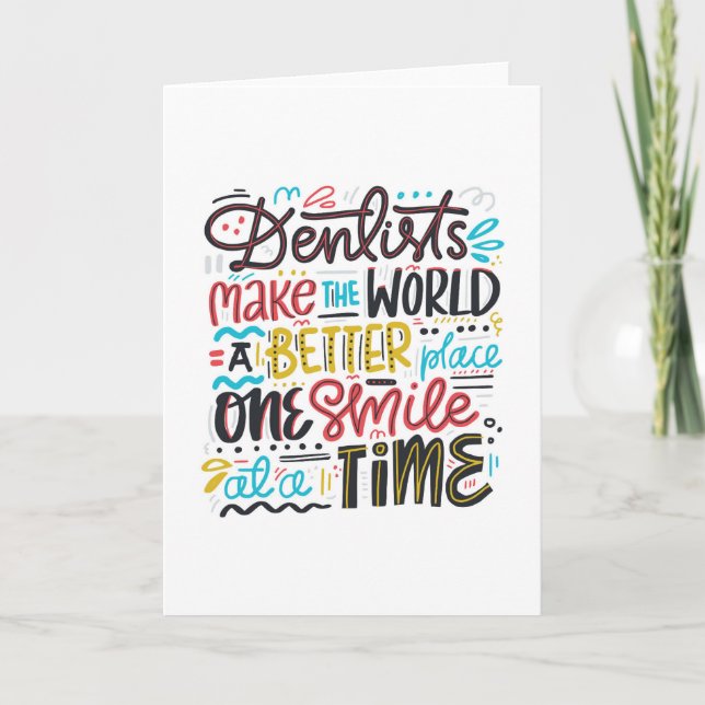 Tandläkare gör världen ett bättre ställe kort (Framsida)