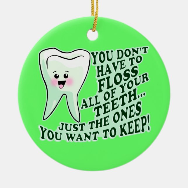 Tandläkare Julgransprydnad Keramik (Framsidan)
