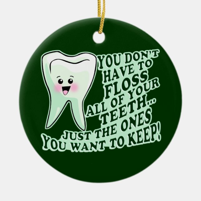 Tandläkare Julgransprydnad Keramik (Framsidan)