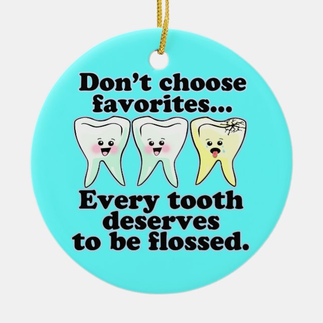 Tandläkare Julgransprydnad Keramik (Framsidan)