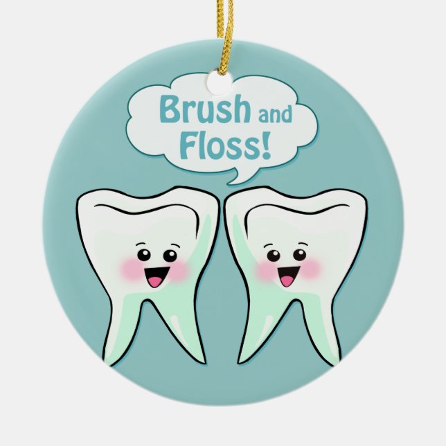 Tandläkare Julgransprydnad Keramik (Framsidan)