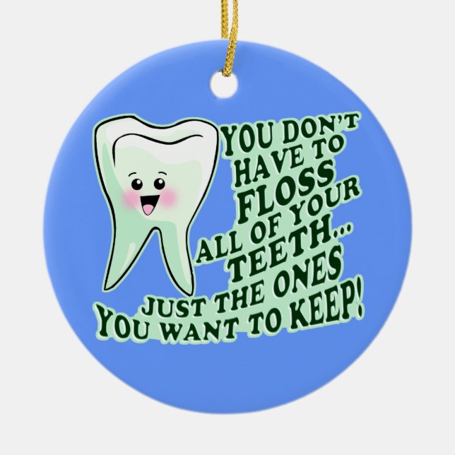Tandläkare Julgransprydnad Keramik (Framsidan)