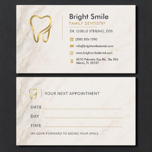 Tandläkare Marble Dental Care Logotyp Tidbokningsk Tidsbeställning Kort
