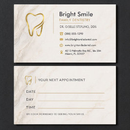 Tandläkare Marble Dental Care Logotyp Tidbokningsk Visitkort