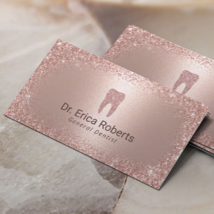 Tandläkare Modern Rosa Guld Tandläkartid Visitkort