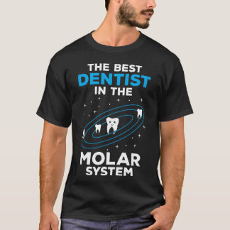 Tandläkare Molar System Rollig Gnistrande Vita Tän T Shirt
