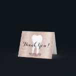 Tandläkare  Ro Guld Glitter Tack Kort<br><div class="desc">Tandläkarmottagningen Dentist White Tooth  Ro Guld Glitter,  tack.</div>