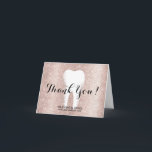 Tandläkare  Ro Guld Glitter Tack Kort<br><div class="desc">Tandläkarmottagningen Dentist White Tooth  Ro Guld Glitter,  tack.</div>