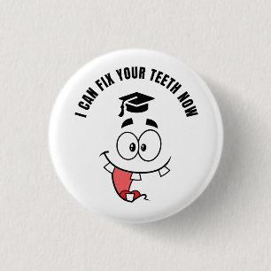 TANDLÄKARE ROLIG EXAMENS Button Knapp