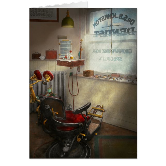 TANDLÄKARE - S.B. Johnston, tandläkare 1919 Hälsningskort (Framsidan)