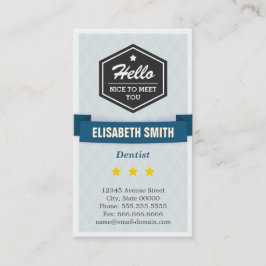 Tandläkare - Snyggt för Kreativ Retro Visitkort