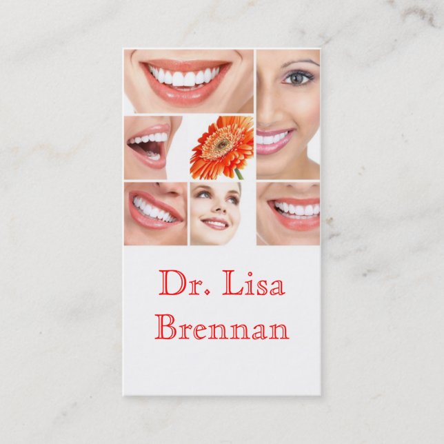 Tandläkare/tandläkare med Tandvård privat kliniskt Visitkort (Framsida)