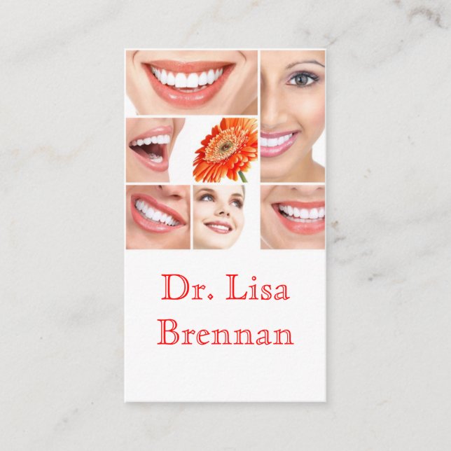 Tandläkare/tandläkare med Tandvård privat kliniskt Visitkort (Framsida)