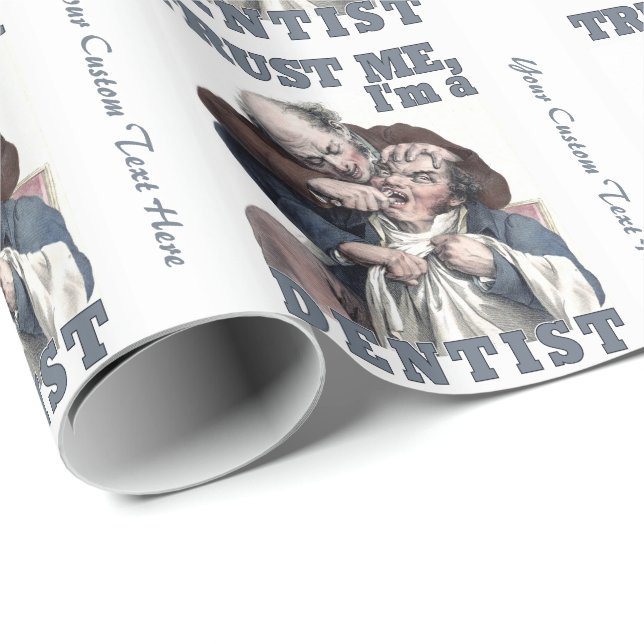 TANDLÄKAREhumor som slår in papper Presentpapper (Rullad Hörn)