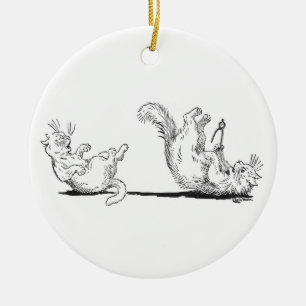 Tandläkarekattextrakt förorättar tanden julgransprydnad keramik