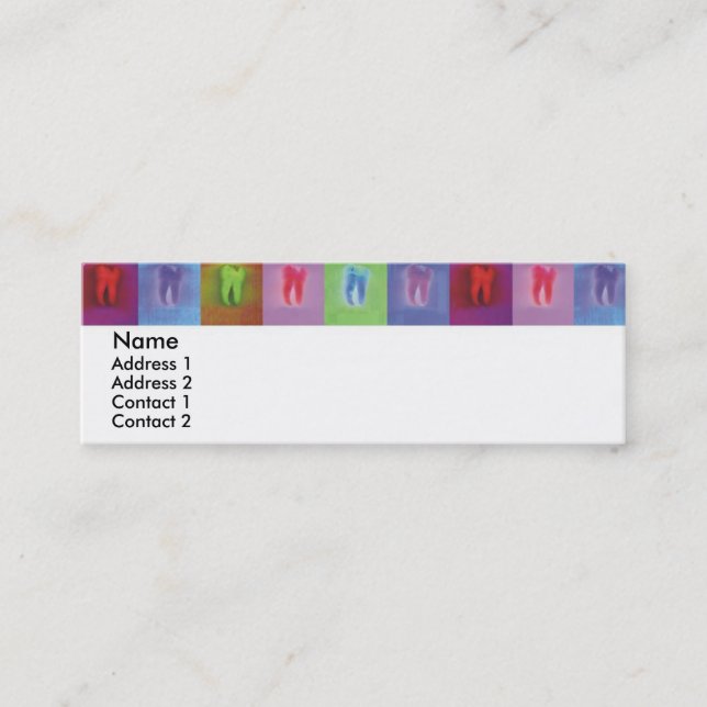 Tandläkaren profilerar kortet mini visitkort (Framsida)