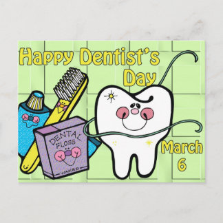 Tandläkarens dag 6 mars vykort