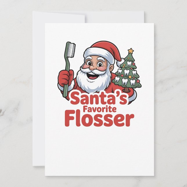 Tandläkarens julflosser favorit  inbjudningar (Framsida)
