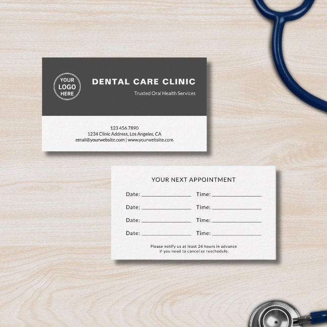 Tandläkarens professionella påminnelse Flera Tidsbeställning Kort (Dental Dentistry Professional Reminder Multiple Appointment Card)