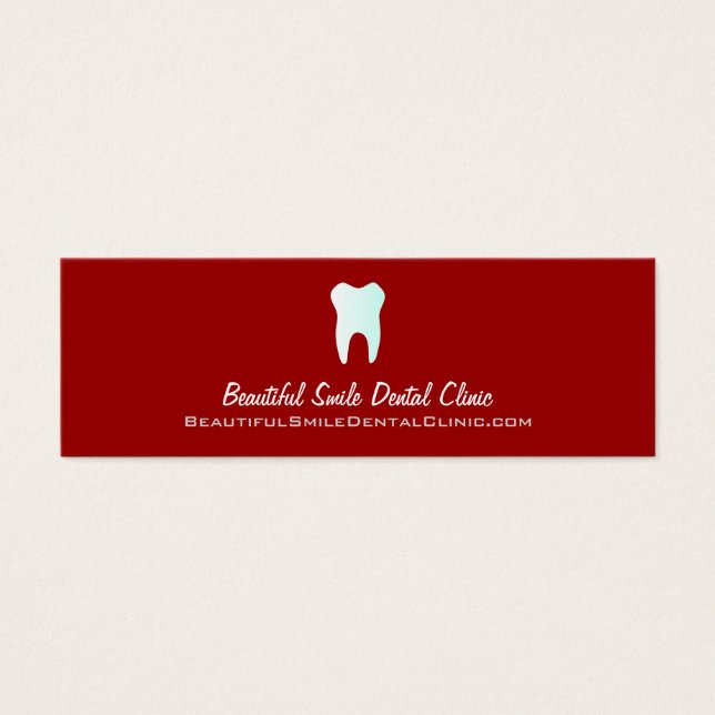 Tandläkares avtalskort för Färg utbytbara Litet Visitkort (Framsidan)