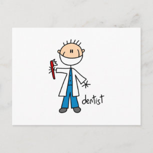 Tandläkarestick figur vykort