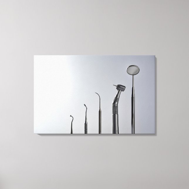 Tandläkarinstrument Canvastryck (Framsida)