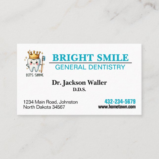 Tandläkarpraktik Visitkort (Framsida)