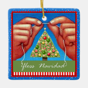Tandläkarpresent jul julgransprydnad keramik