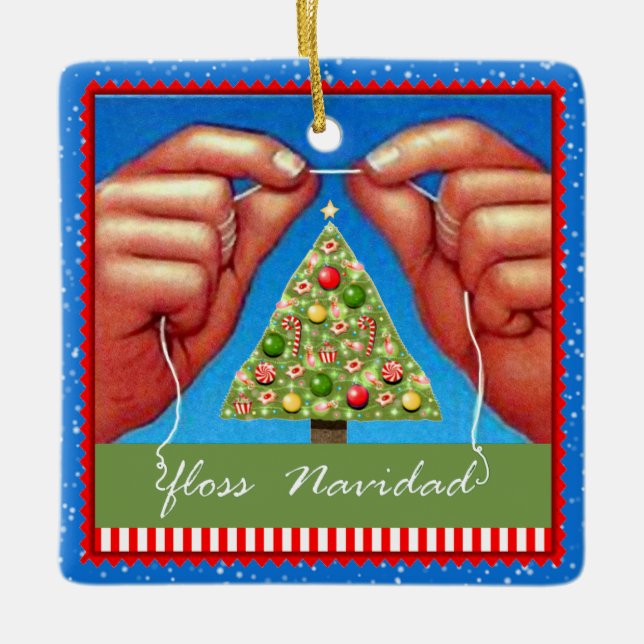 Tandläkarpresent jul julgransprydnad keramik (Framsida)