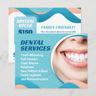 Tandläkartjänster med Speciellt erbjudande Vykort