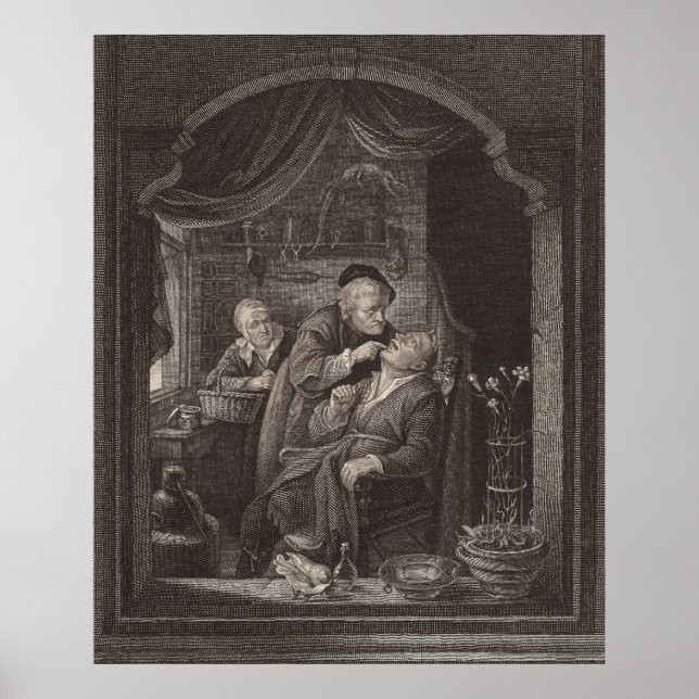 Tandläkarundersökning, Baroque Era, Gerrit Dou Poster (Framsidan)