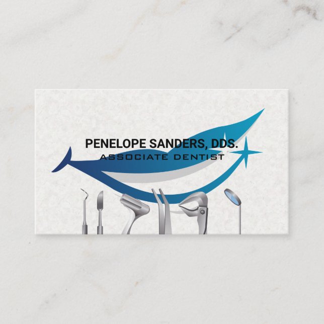 Tandläkarverktyg Logotyp | Smile Graphics Visitkort (Framsida)