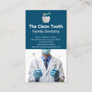 TandLogotyp   Dentist Hold Dental Verktyg Visitkort