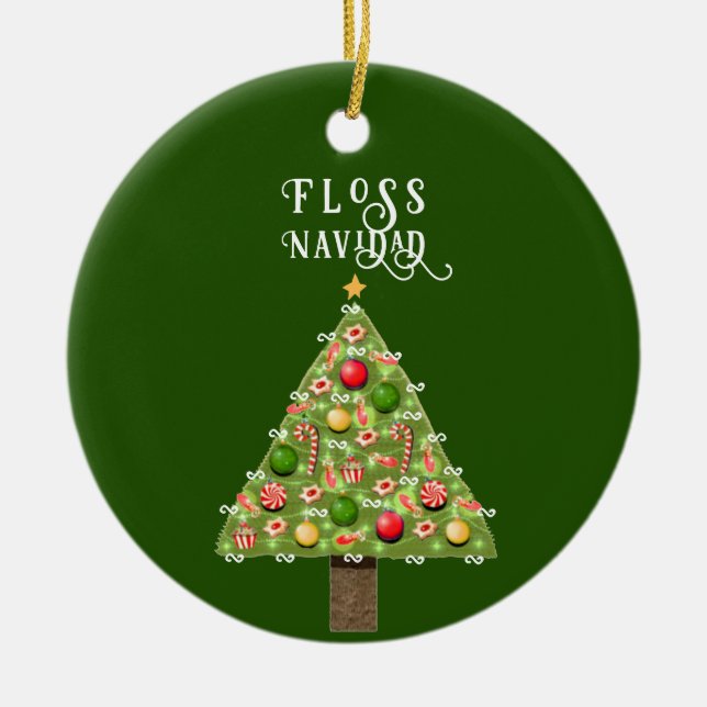 Tandlös julklapp julgransprydnad keramik (Framsidan)