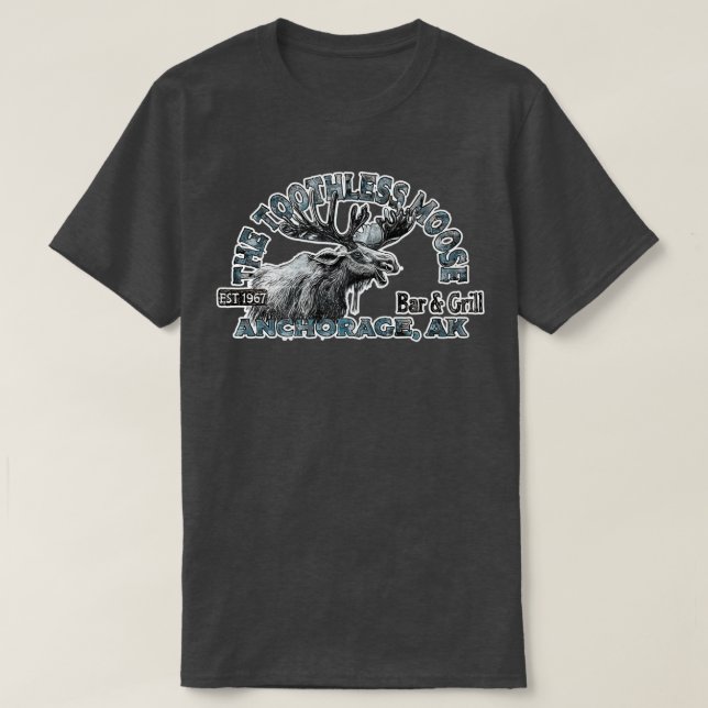 Tandlös Moose Pub T Shirt (Design framsida)