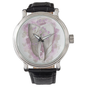 Tandmålning. Dentist, tandassistent. Gift. Armbandsur
