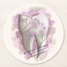 Tandmålning. Mall för tandläkare Underlägg Papper Rund