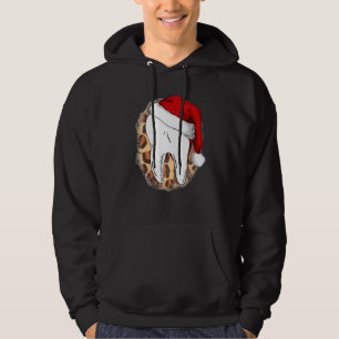 Tandmas God Jul Tänder I Jultomte Hatt Tandläkare Hoodie