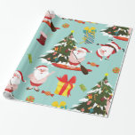 Tandpadleboarding surfing Santa christmas Presentpapper<br><div class="desc">surfing Santa ,  paddleboarding,  surfing,  christmas,  jultomten,  christmas july,  tropical,  tropical christmas,  sommar Santa,  Santa Santa</div>