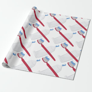 Tandpensel och inklistring presentpapper