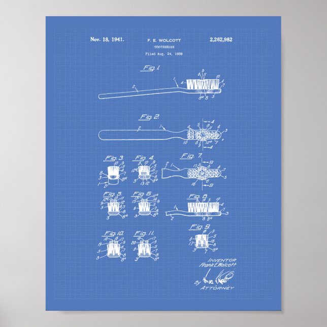 Tandpenseln 1941 Patentbild Poster (Framsidan)