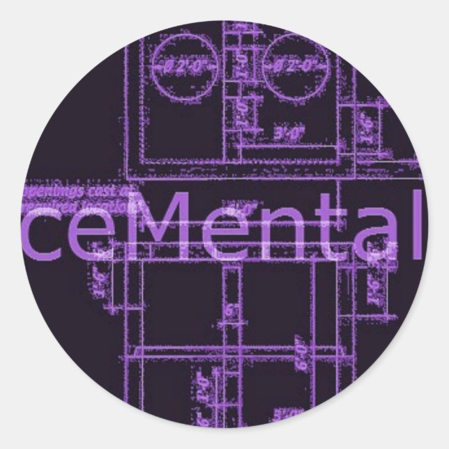 Tandpinne Runt Klistermärke (Framsida)