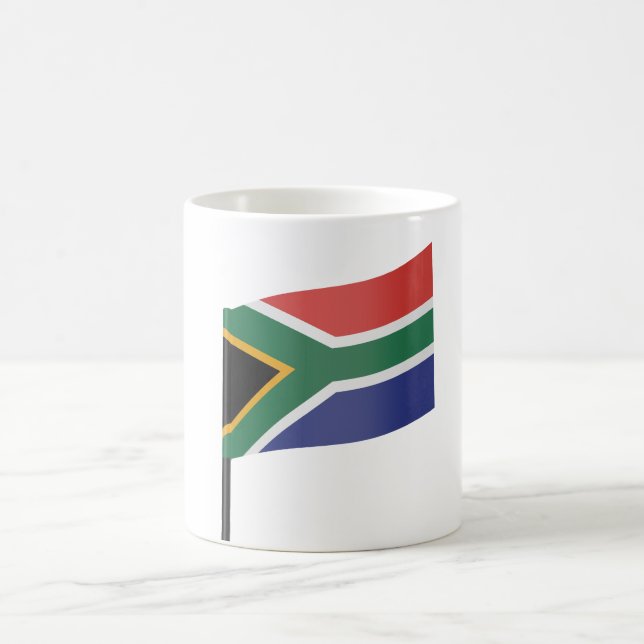 Tandplockning med flagga syd-Afrikan Kaffemugg (Center)